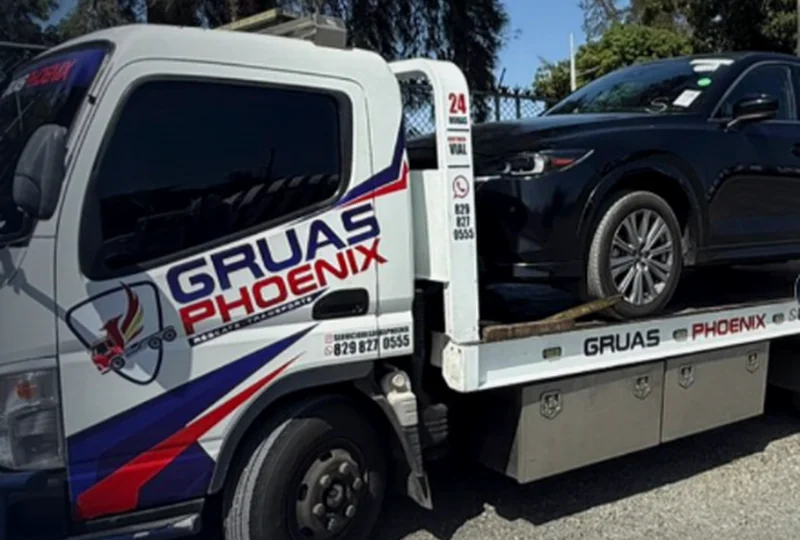 Grúa de Grúas Phoenix transportando un vehículo
